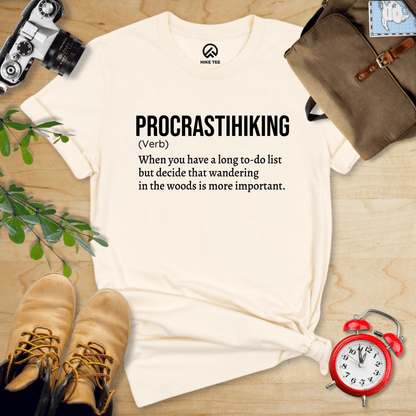 Hike Tee T-Shirt Natural / S Procrastihiking Definition Shirt
