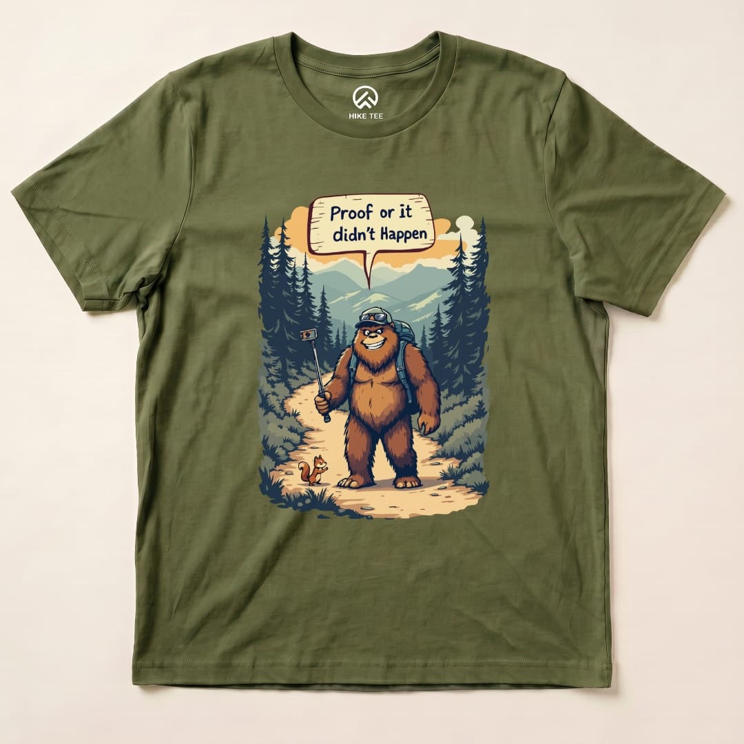 Hike Tee T-Shirt Military Green / S Proof Bigfoot Shirt