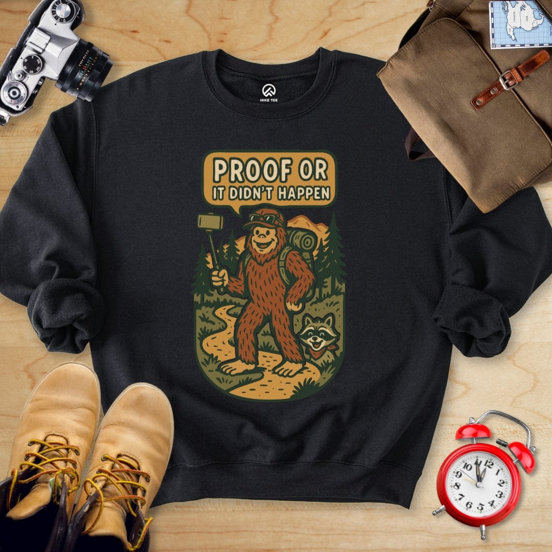 Printify Sweatshirt Black / S Proof Bigfoot Sweatshirt