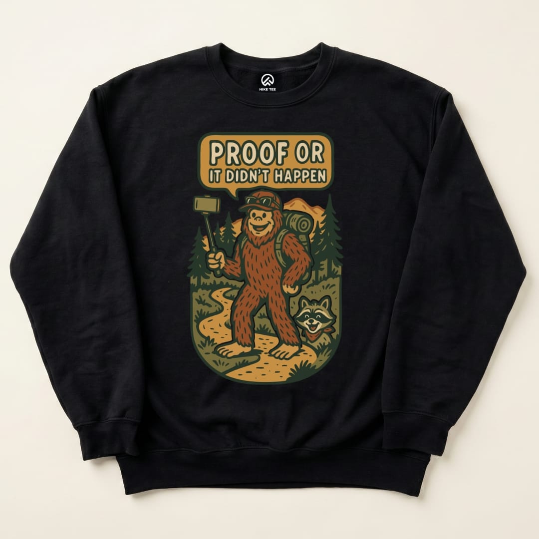 Proof Bigfoot Sweatshirt Hike Tee Sweatshirt Black / S