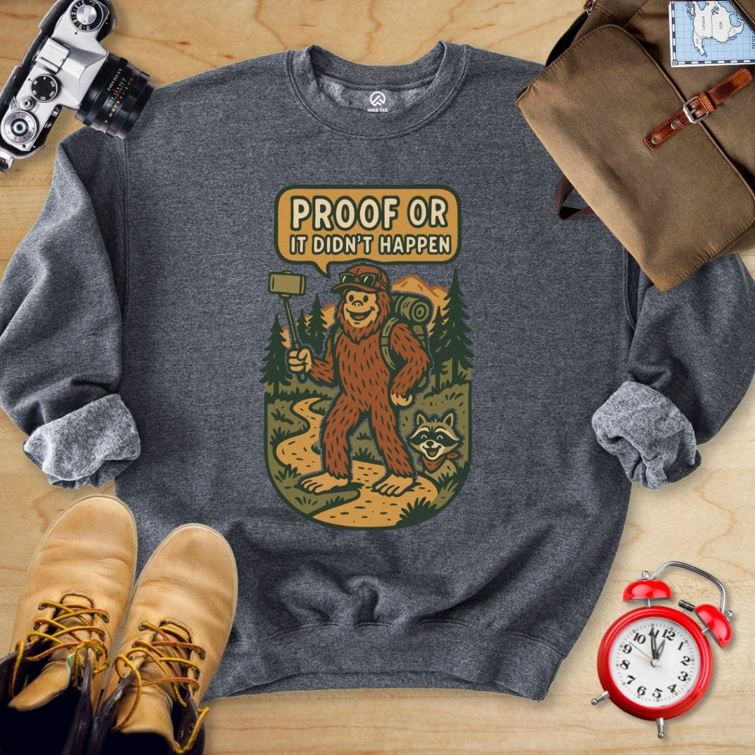 Printify Sweatshirt Dark Heather / S Proof Bigfoot Sweatshirt