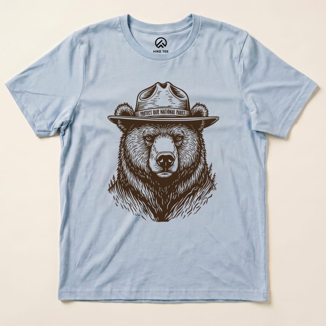 Protect National Parks Shirt Hike Tee T-Shirt Baby Blue / S