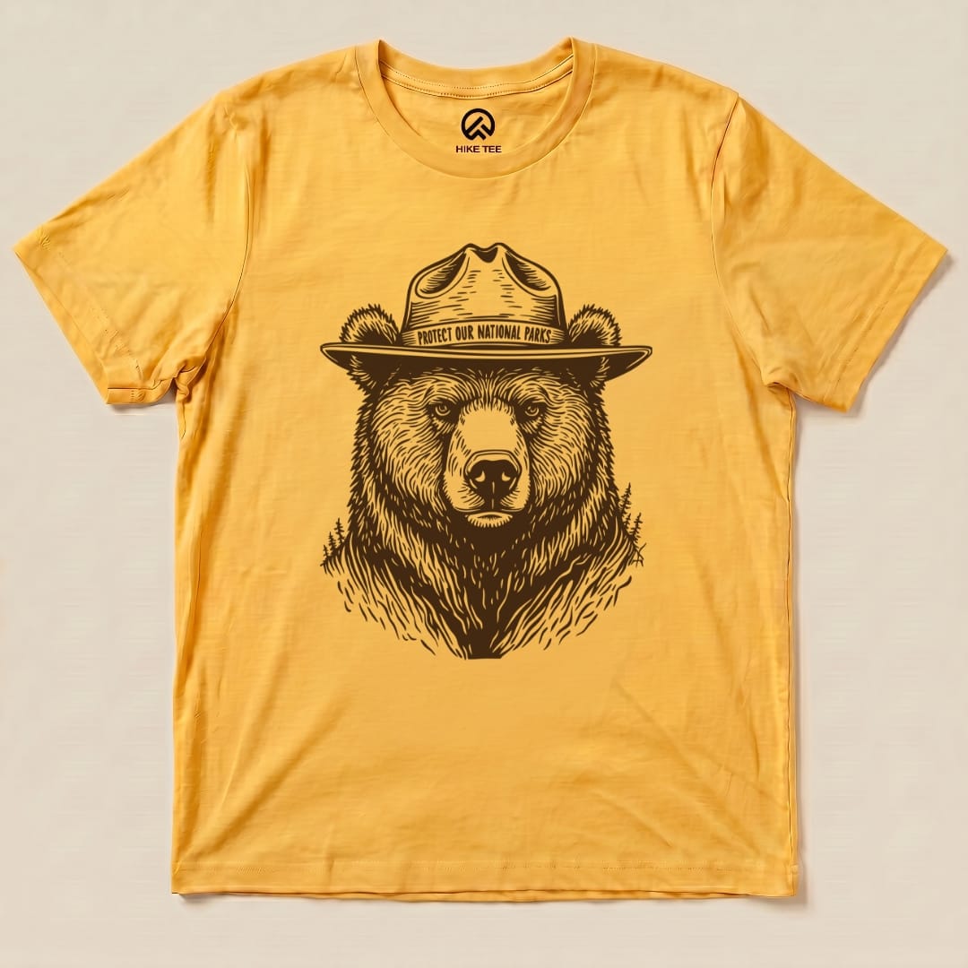 Protect National Parks Shirt Hike Tee T-Shirt Gold / S