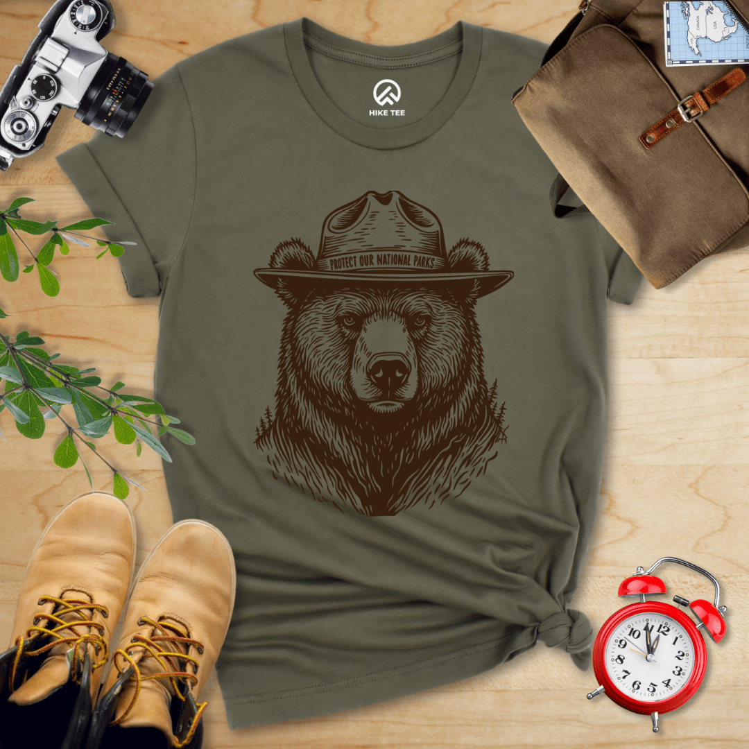 Hike Tee T-Shirt Military Green / S Protect National Parks Shirt