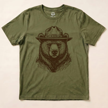 Protect National Parks Shirt Hike Tee T-Shirt Military Green / S