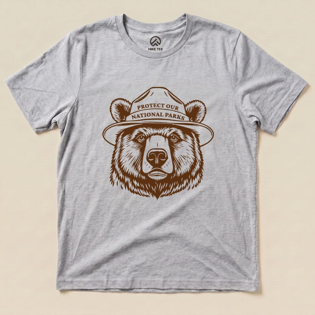 Hike Tee T-Shirt Athletic Heather / S Protect Our National Parks Bear Shirt