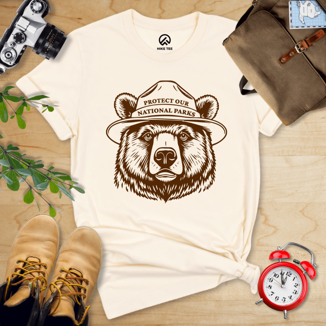 Hike Tee T-Shirt Natural / S Protect Our National Parks Bear Shirt