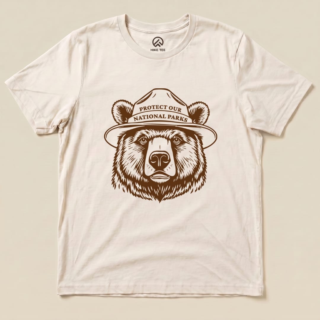 Hike Tee T-Shirt Natural / S Protect Our National Parks Bear Shirt