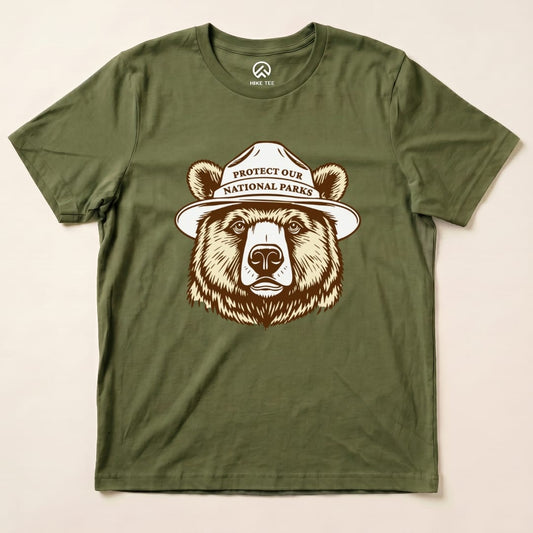 Hike Tee T-Shirt Military Green / S Protect Our National Parks Shirt