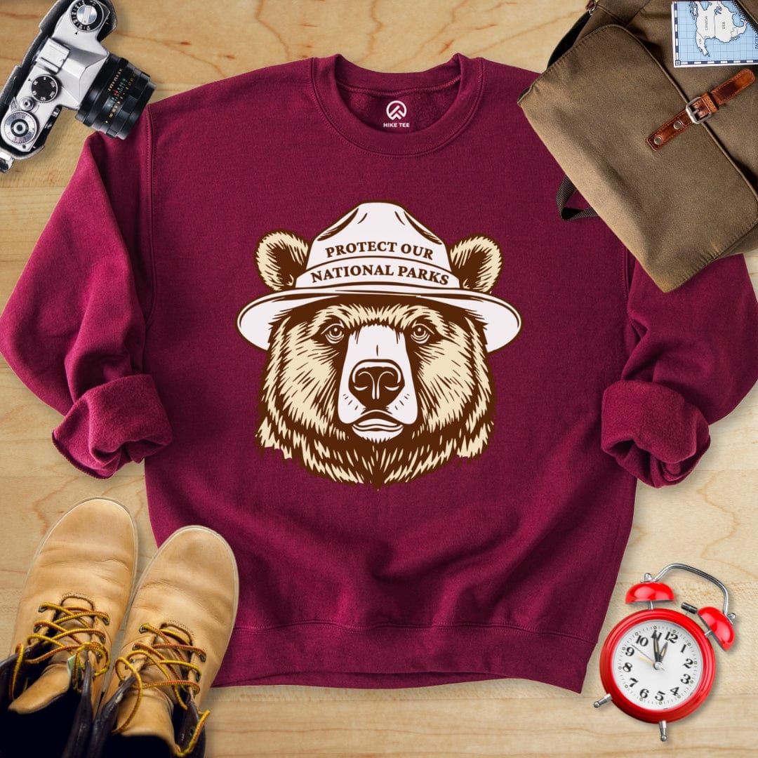 Hike Tee Sweatshirt Maroon / S Protect Our NP Sweatshirt