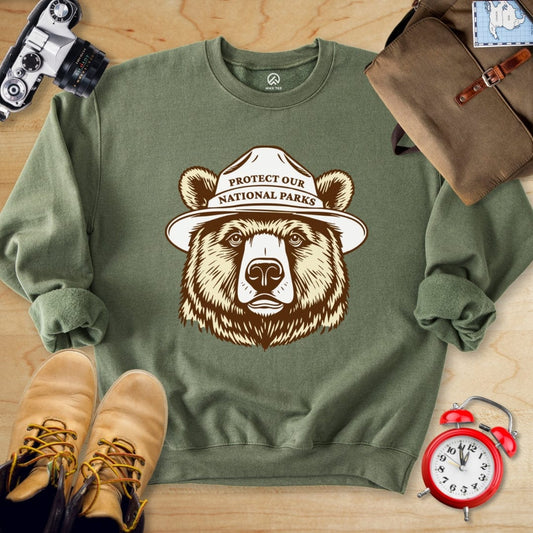 Hike Tee Sweatshirt Military Green / S Protect Our NP Sweatshirt