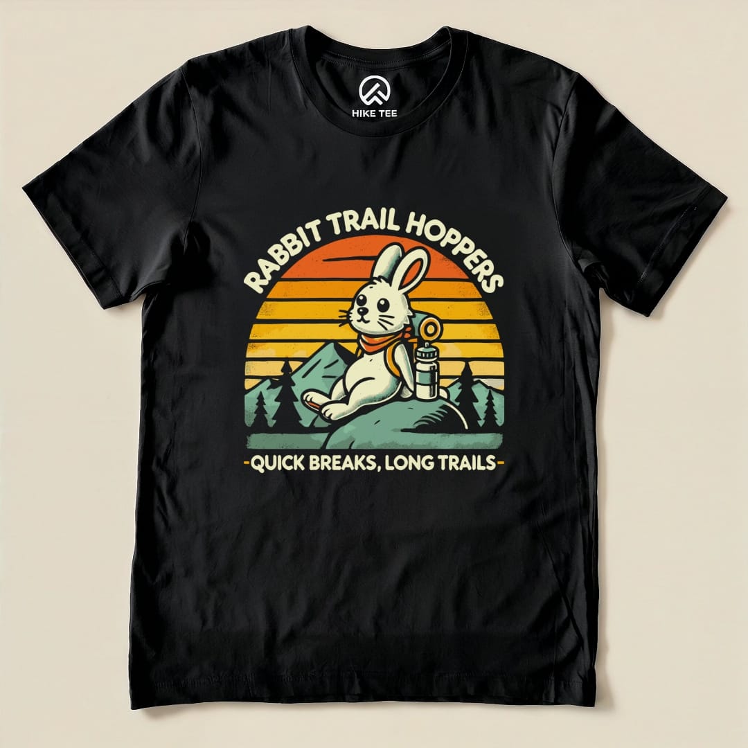 Rabbit Long Trails Shirt Hike Tee T-Shirt Black / S