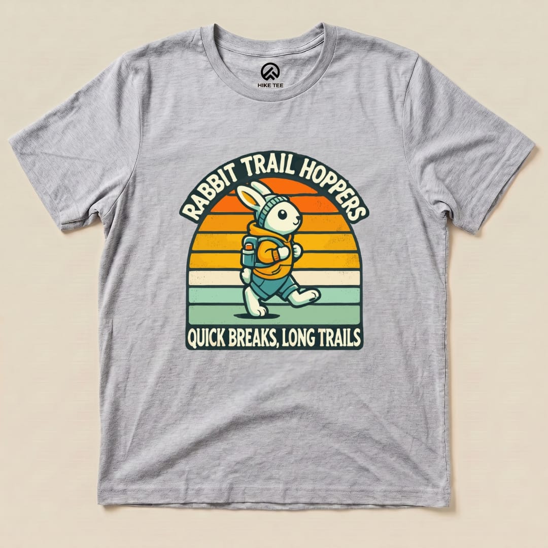 Rabbit Trail Hoppers Retro Shirt Hike Tee T-Shirt Athletic Heather / S