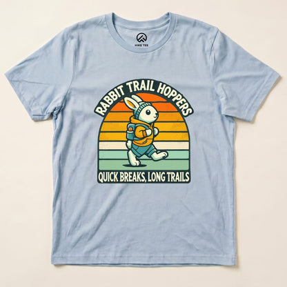 Rabbit Trail Hoppers Retro Shirt Hike Tee T-Shirt Baby Blue / S