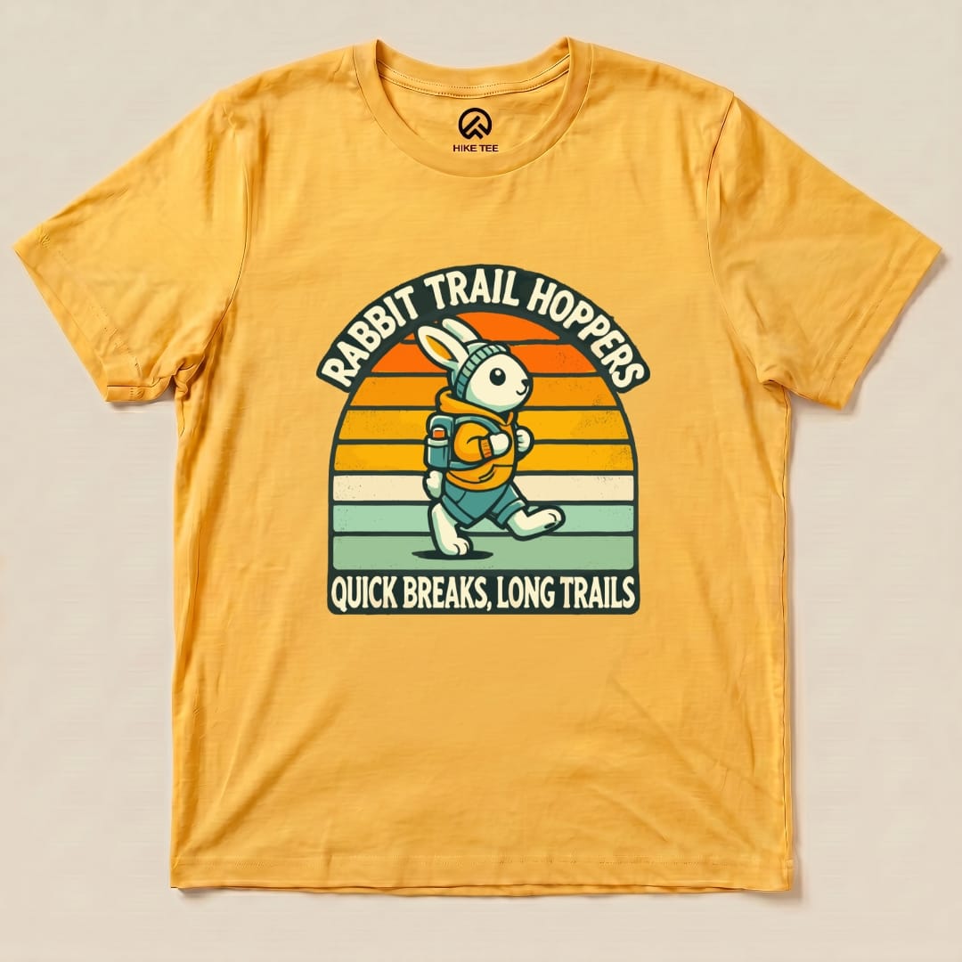 Rabbit Trail Hoppers Retro Shirt Hike Tee T-Shirt Gold / S