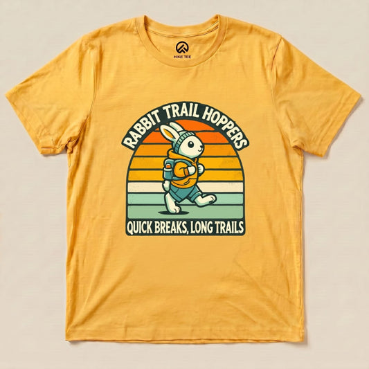 Rabbit Trail Hoppers Retro Shirt Hike Tee T-Shirt Gold / S