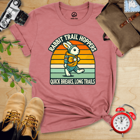 Hike Tee T-Shirt Heather Mauve / S Rabbit Trail Hoppers Shirt