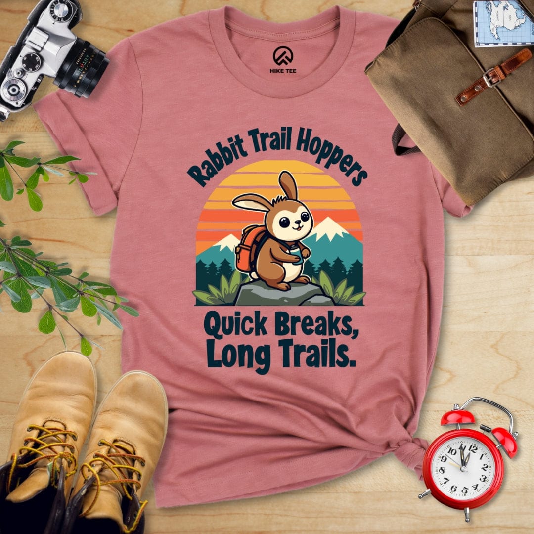 Hike Tee T-Shirt Heather Mauve / S Rabbit Trail Hoppers Shirt