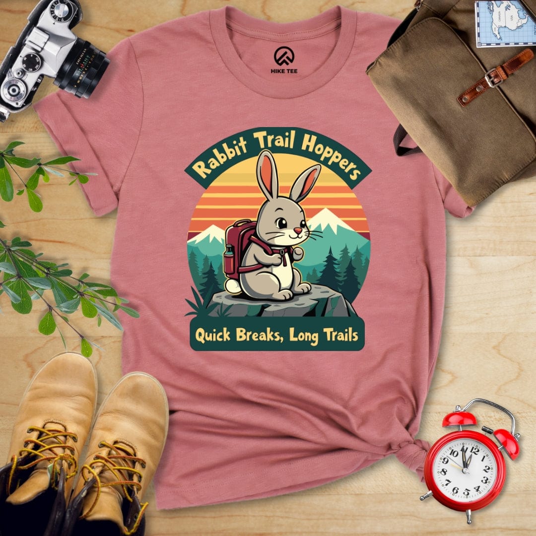 Hike Tee T-Shirt Heather Mauve / S Rabbit Trail Hoppers Shirt