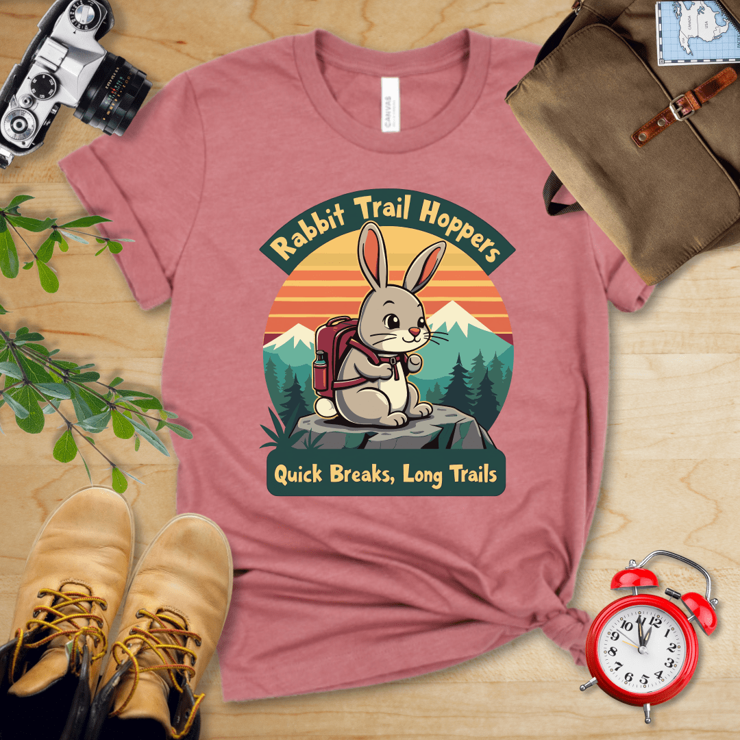 Hike Tee T-Shirt Heather Mauve / S Rabbit Trail Hoppers Shirt