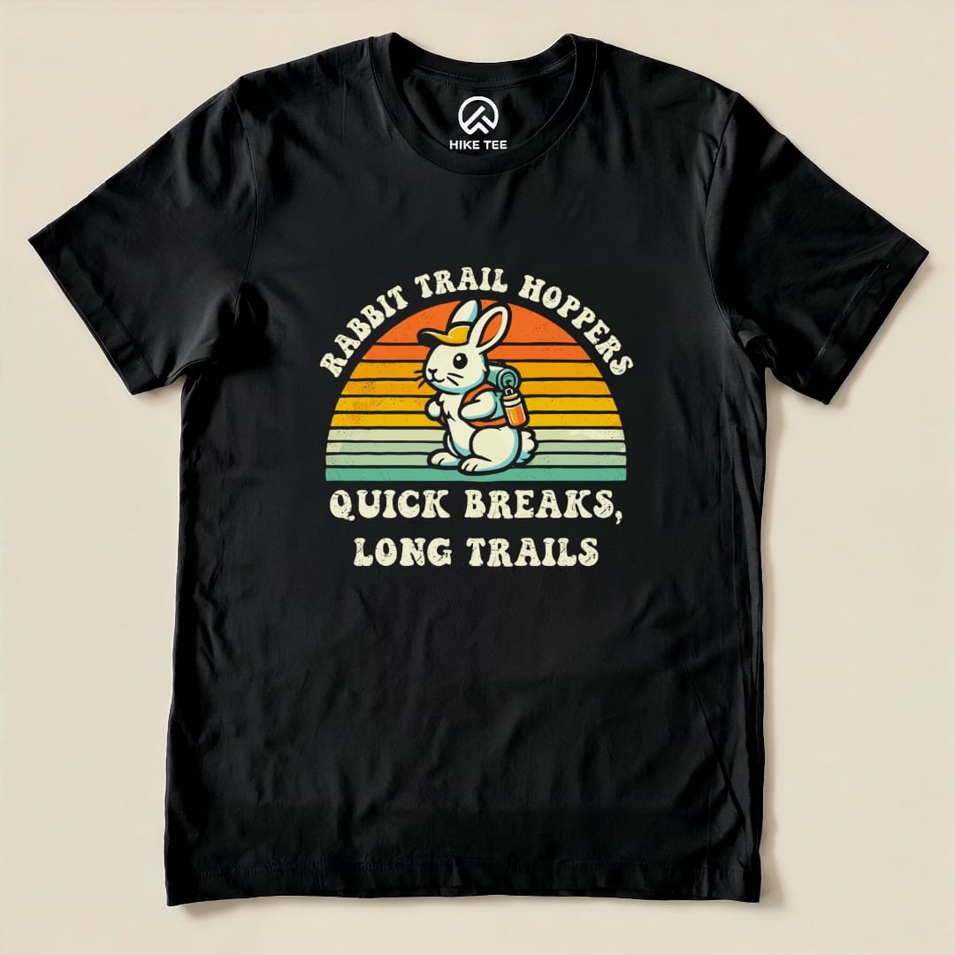 Rabbit Trail Hoppers Vintage Shirt Hike Tee T-Shirt Black / S