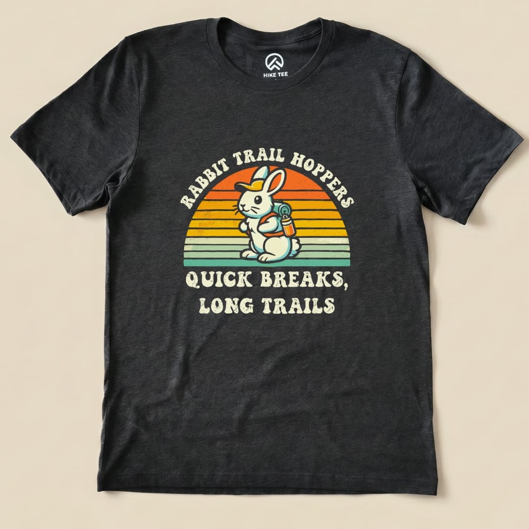 Rabbit Trail Hoppers Vintage Shirt Hike Tee T-Shirt Dark Grey Heather / S