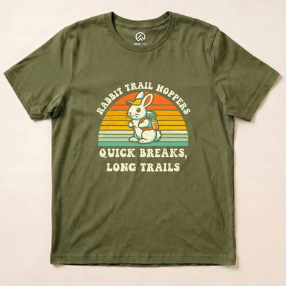 Rabbit Trail Hoppers Vintage Shirt Hike Tee T-Shirt Military Green / S