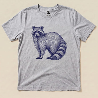 Raccoon Blue Mono Shirt Hike Tee T-Shirt Athletic Heather / S