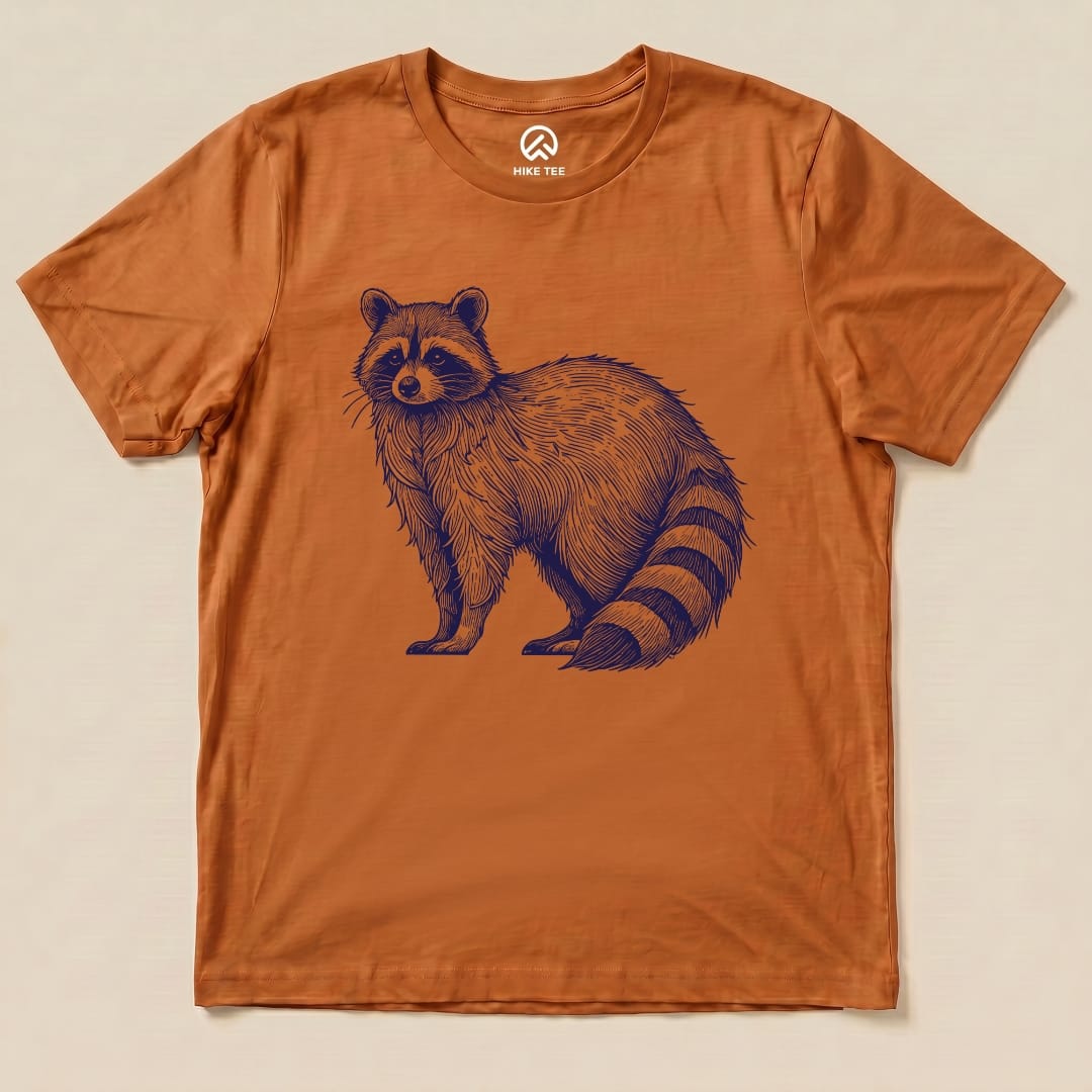 Raccoon Blue Mono Shirt Hike Tee T-Shirt Autumn / S
