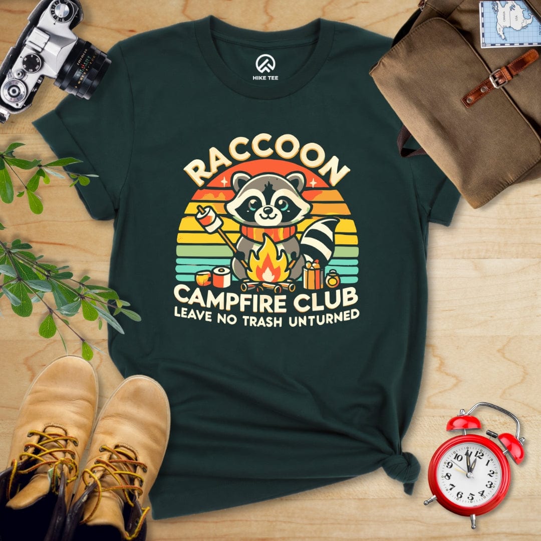Hike Tee T-Shirt Forest / S Raccoon Campfire Club Shirt