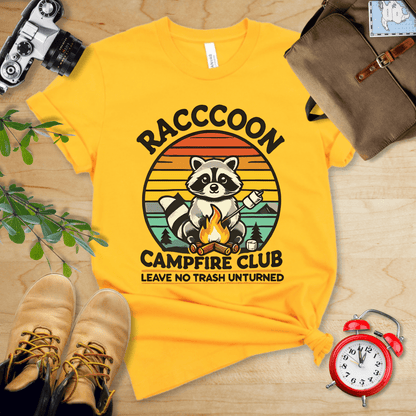 Hike Tee T-Shirt Gold / S Raccoon Campfire Club Shirt