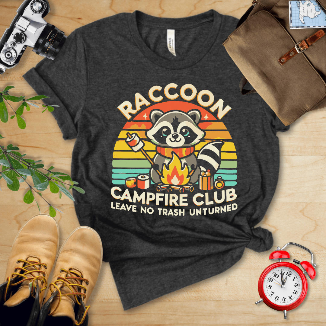 Hike Tee T-Shirt Dark Grey Heather / S Raccoon Campfire Club