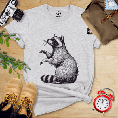 Hike Tee T-Shirt Athletic Heather / S Raccoon Is Watching Shirt