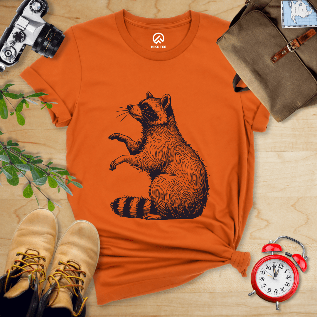 Hike Tee T-Shirt Autumn / S Raccoon Is Watching Shirt