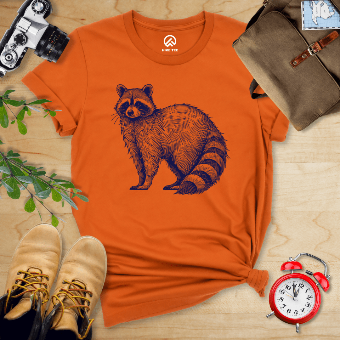 Hike Tee T-Shirt Autumn / S Raccoon Is Watching Shirt