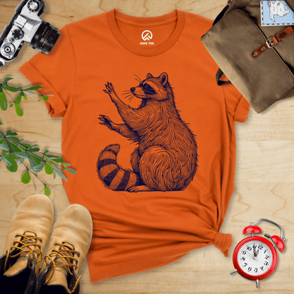 Hike Tee T-Shirt Autumn / S Raccoon Is Watching Shirt