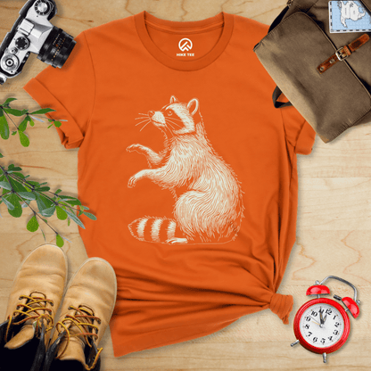 Hike Tee T-Shirt Autumn / S Raccoon Is Watching Shirt
