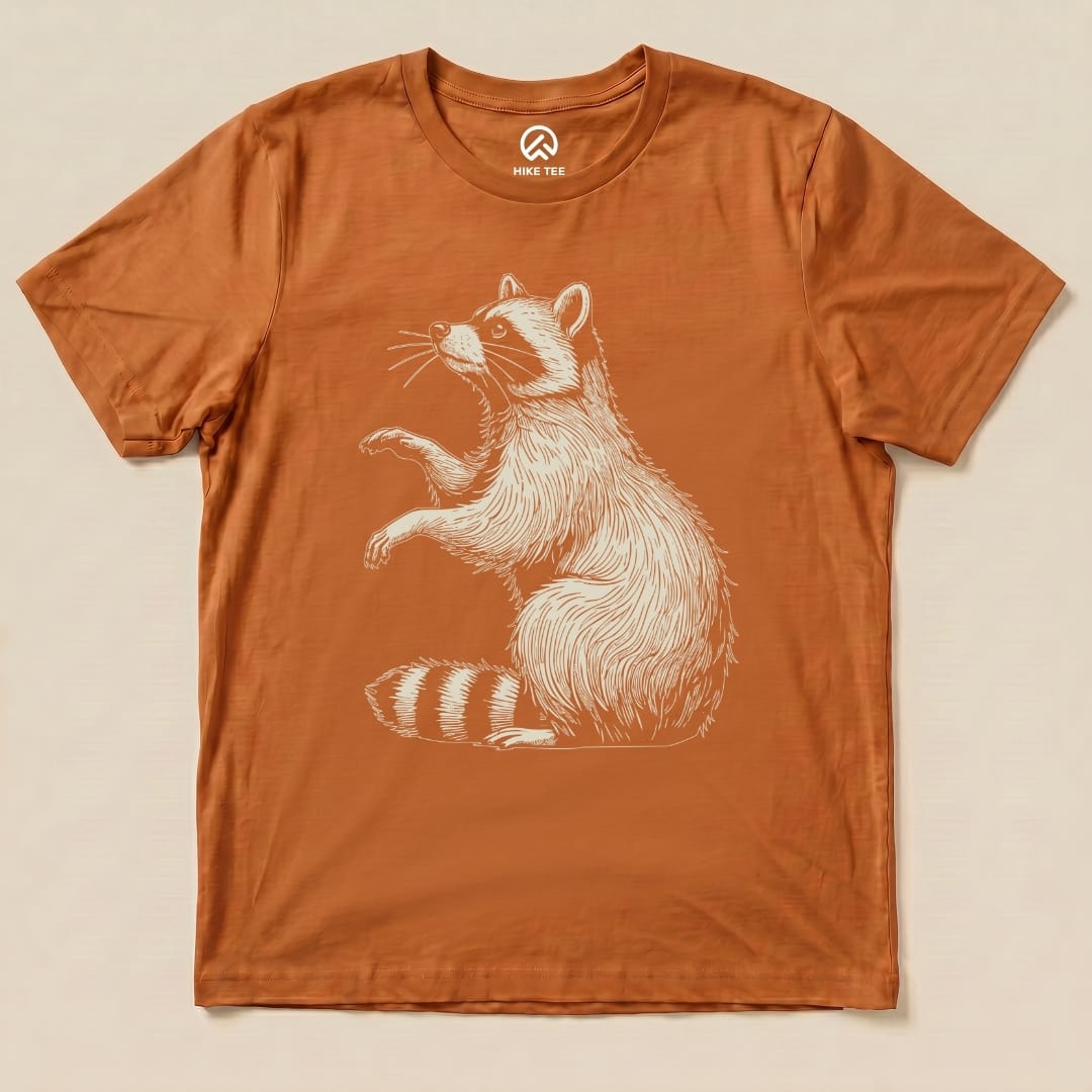 Raccoon is Watching Shirt Hike Tee T-Shirt Autumn / S
