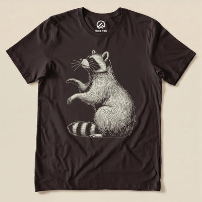 Raccoon is Watching Shirt Hike Tee T-Shirt Brown / S