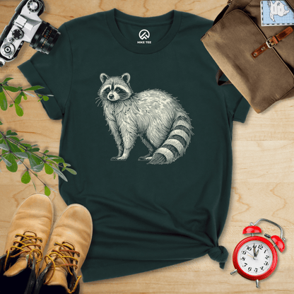 Hike Tee T-Shirt Forest / S Raccoon Is Watching Shirt