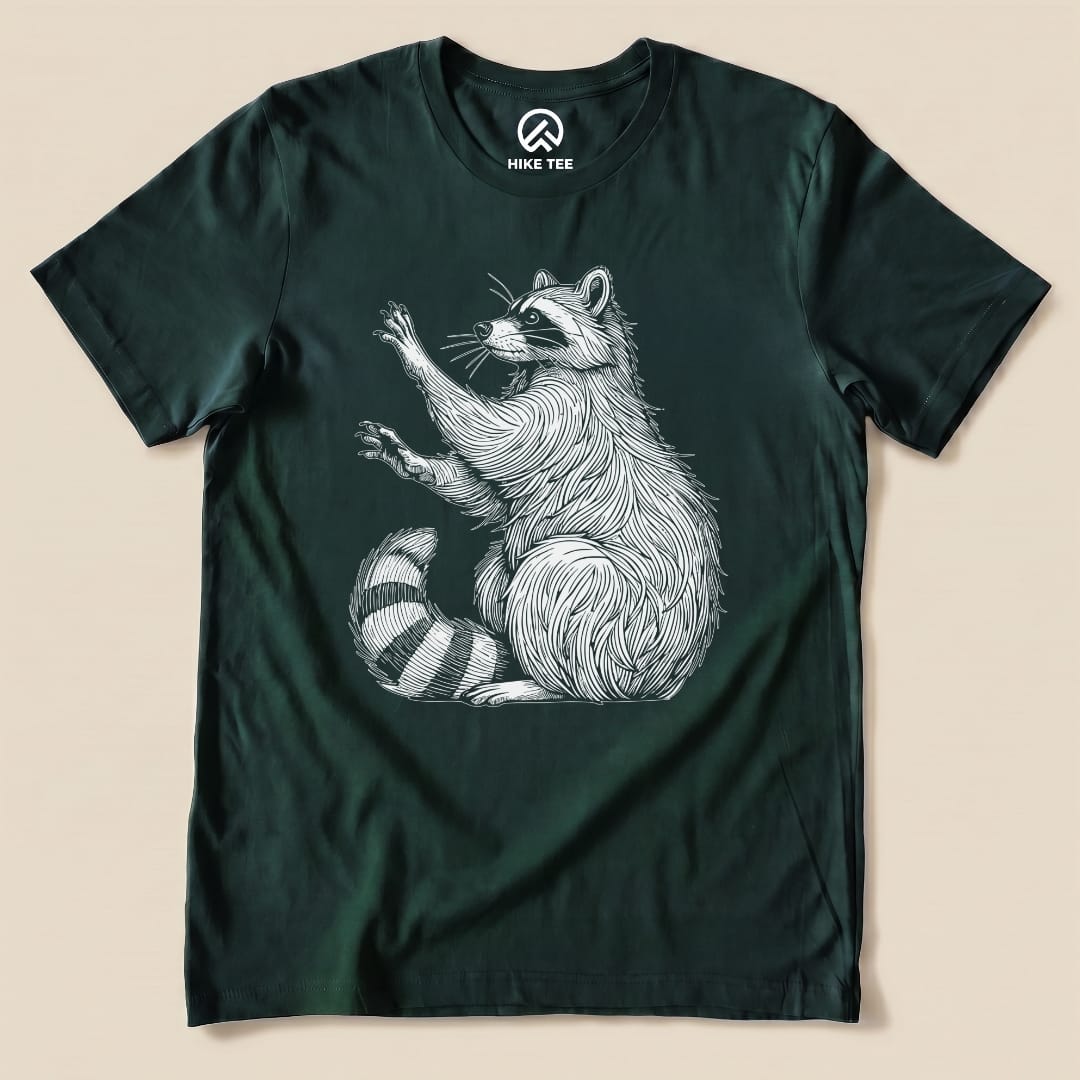 Raccoon Is Watching Shirt Hike Tee T-Shirt Forest / S