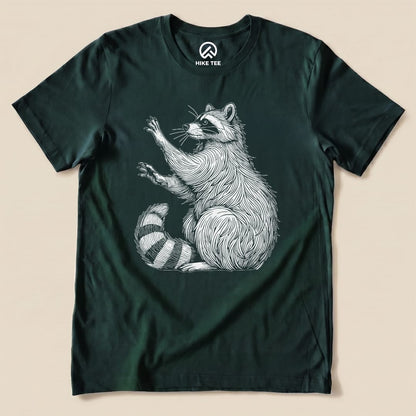 Raccoon Is Watching Shirt Hike Tee T-Shirt Forest / S