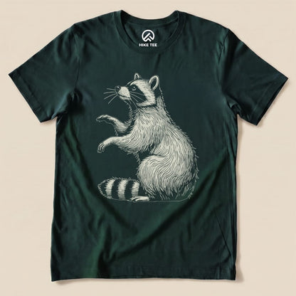 Raccoon is Watching Shirt Hike Tee T-Shirt Forest / S