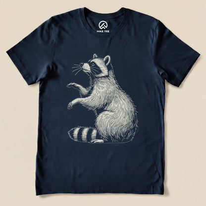 Raccoon is Watching Shirt Hike Tee T-Shirt Navy / S