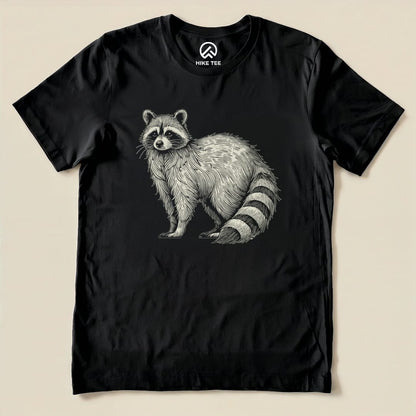 Hike Tee T-Shirt Black / S Raccoon Is Watching You Shirt