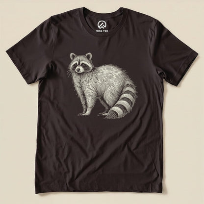 Hike Tee T-Shirt Brown / S Raccoon Is Watching You Shirt