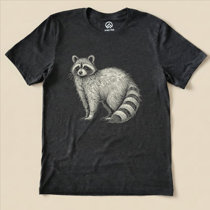 Hike Tee T-Shirt Dark Grey Heather / S Raccoon Is Watching You Shirt