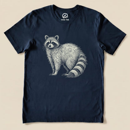 Hike Tee T-Shirt Navy / S Raccoon Is Watching You Shirt