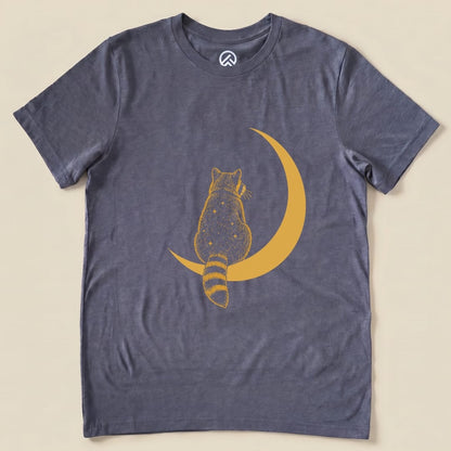 Raccoon Moon Shirt Hike Tee T-Shirt Heather Navy / S
