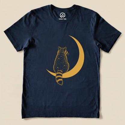 Raccoon Moon Shirt Hike Tee T-Shirt Navy / S